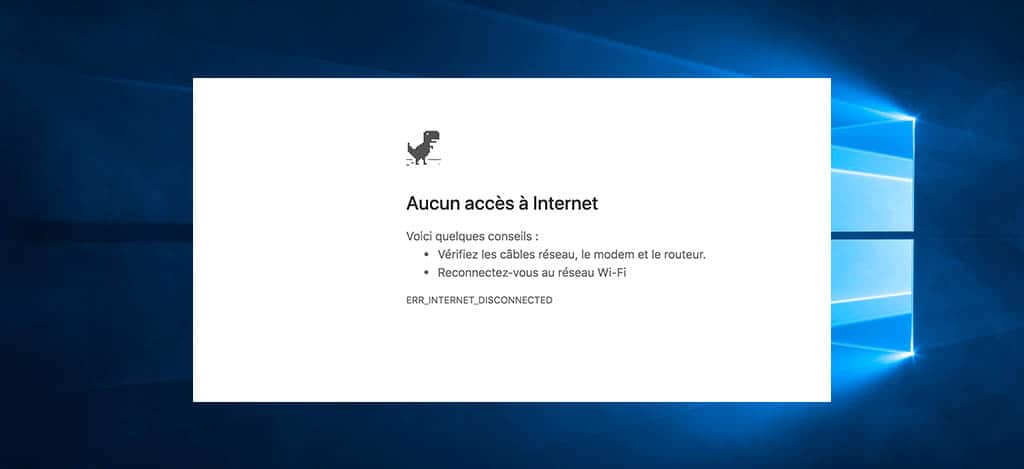 Pas de connexion internet